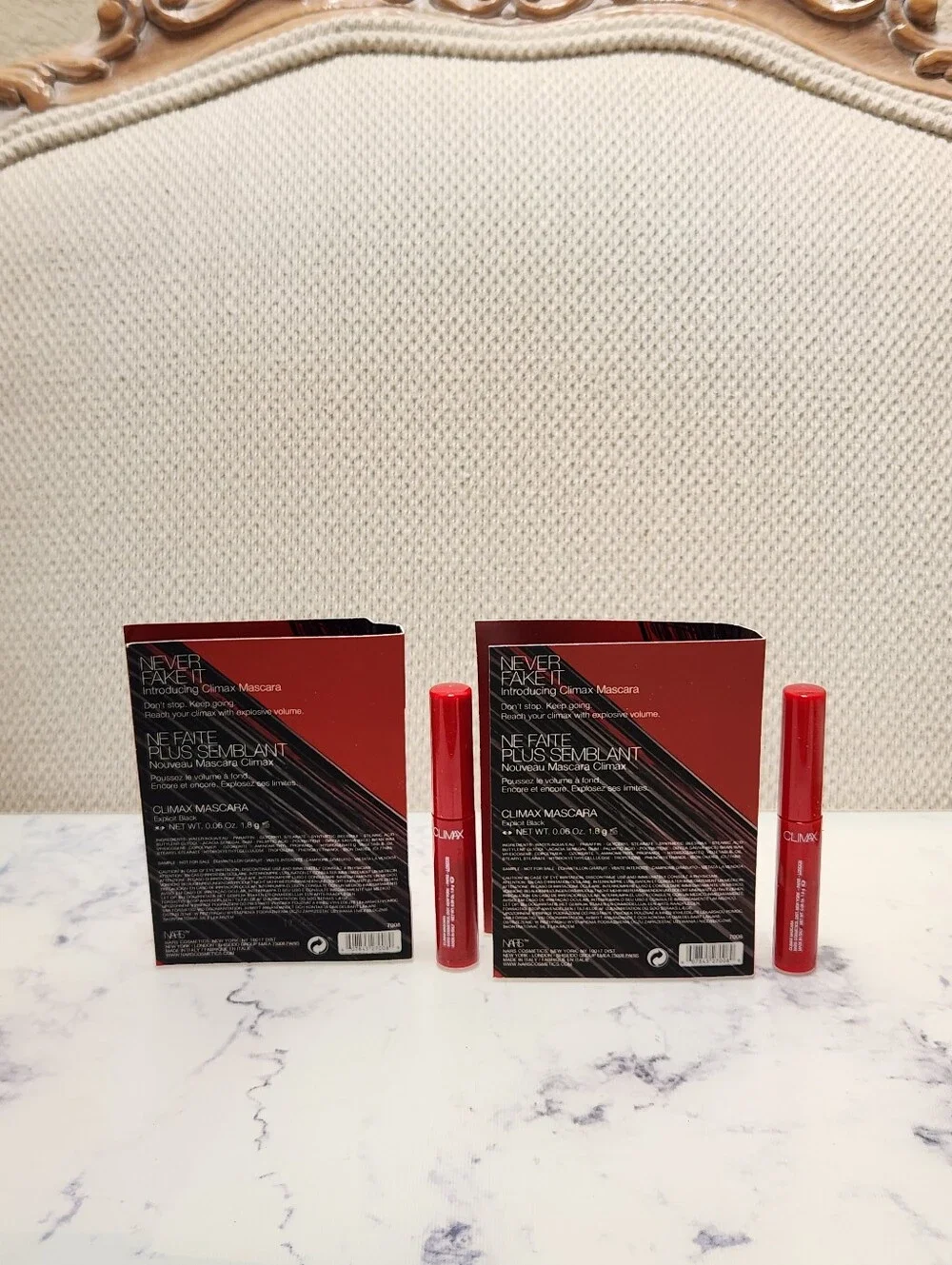 2 NARS Climax Volume Mascara Explicit Black MINI Travel Size .06 oz